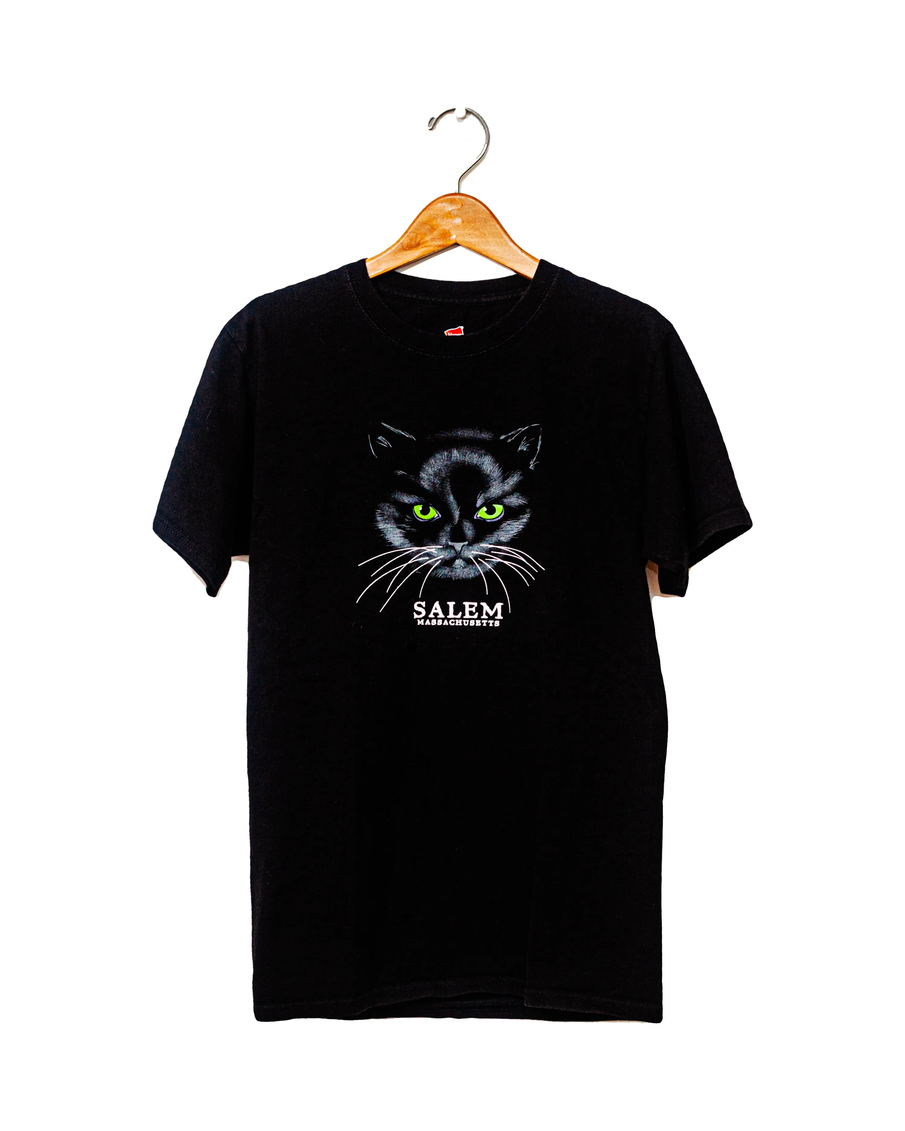 2010s Salem Massachusetts Black Cat T-Shirt - Small