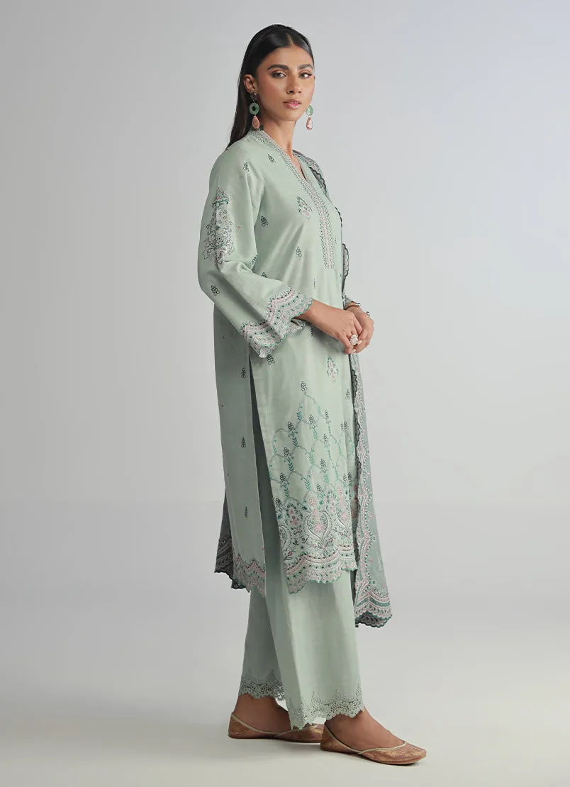 3 PC Khaddar Embroidered Suit