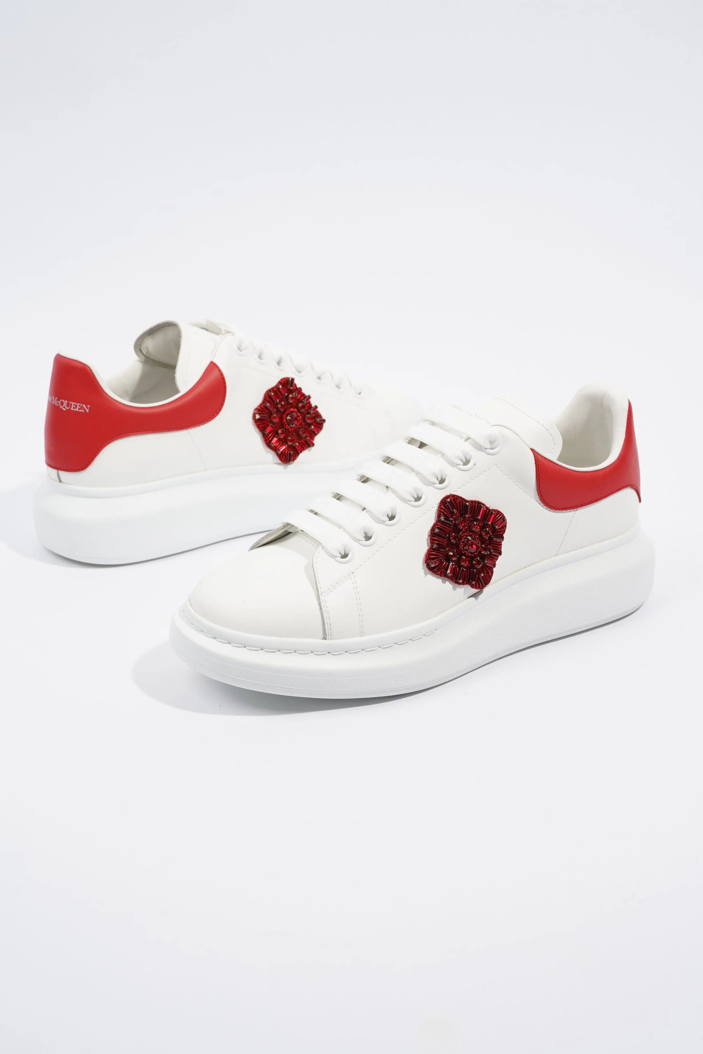 Alexander McQueen Oversized Sneaker Red Rose White EU 41 / UK 8