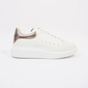 Alexander McQueen Oversized Sneaker White / Rose Gold Tab Leather EU 36.5 UK 3.5