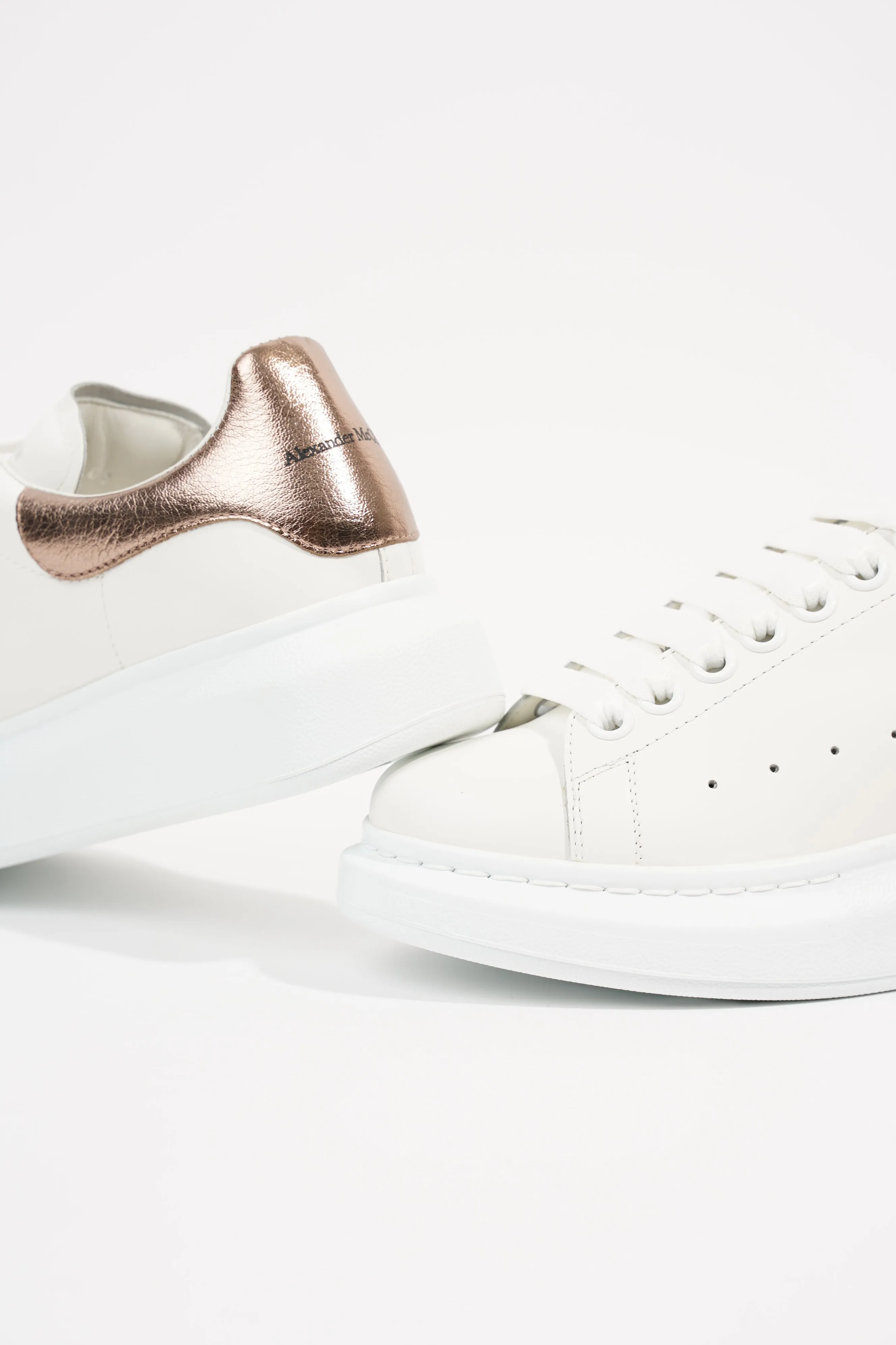 Alexander McQueen Womens Oversized Sneaker Rose Gold Tab EU 37 / UK 4