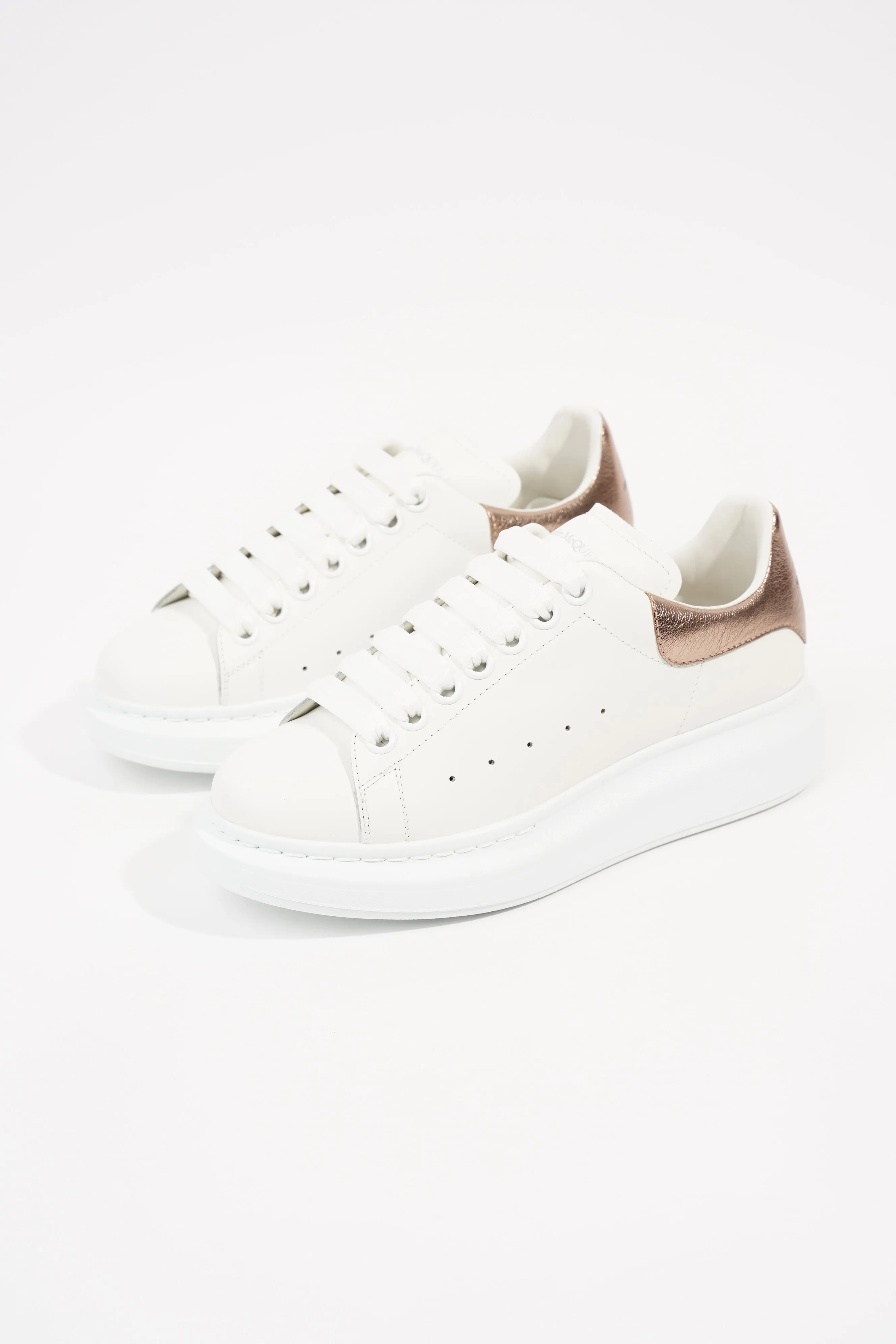 Alexander McQueen Womens Oversized Sneaker Rose Gold Tab EU 37 / UK 4