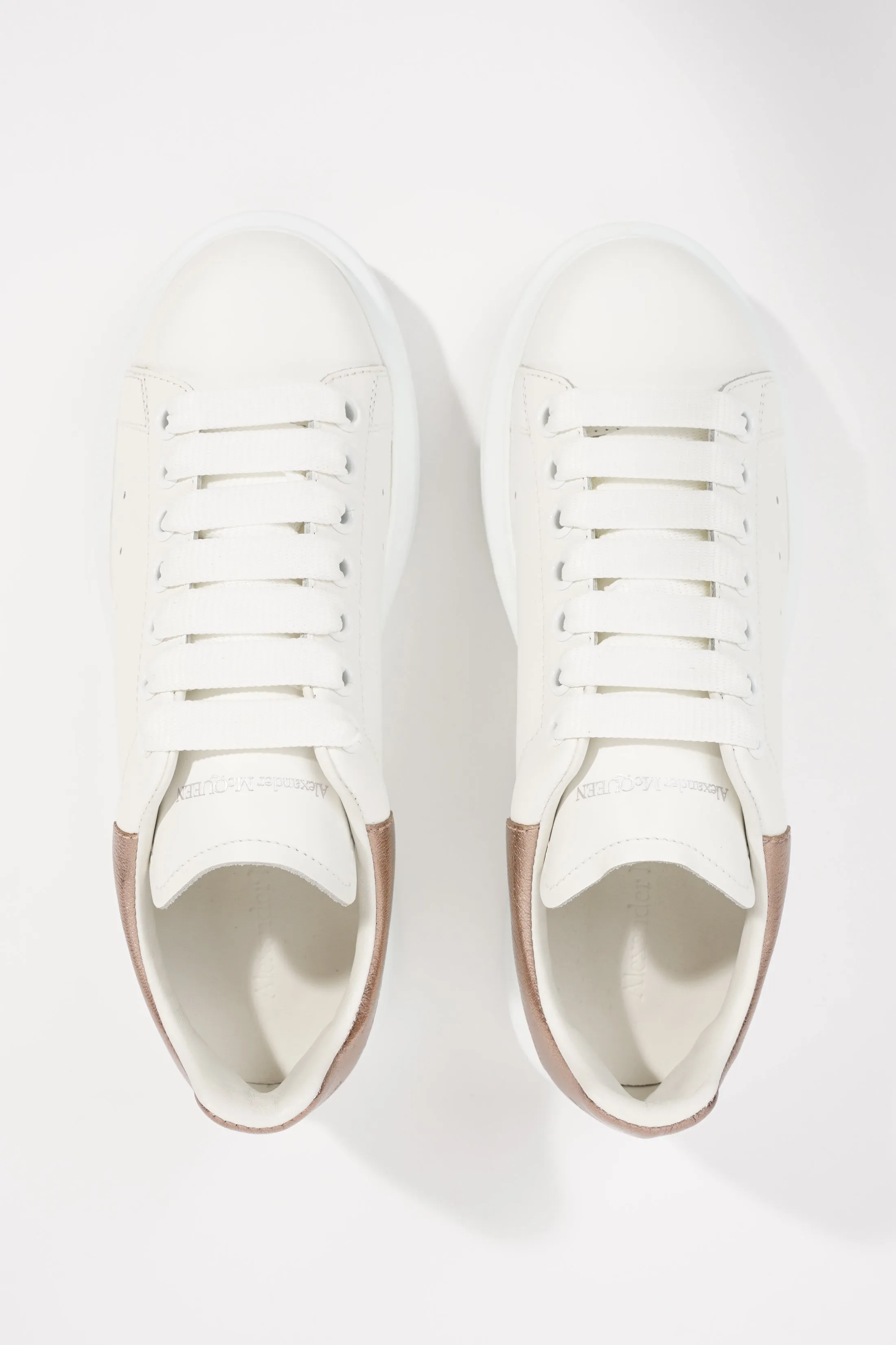 Alexander McQueen Womens Oversized Sneaker Rose Gold Tab EU 37 / UK 4