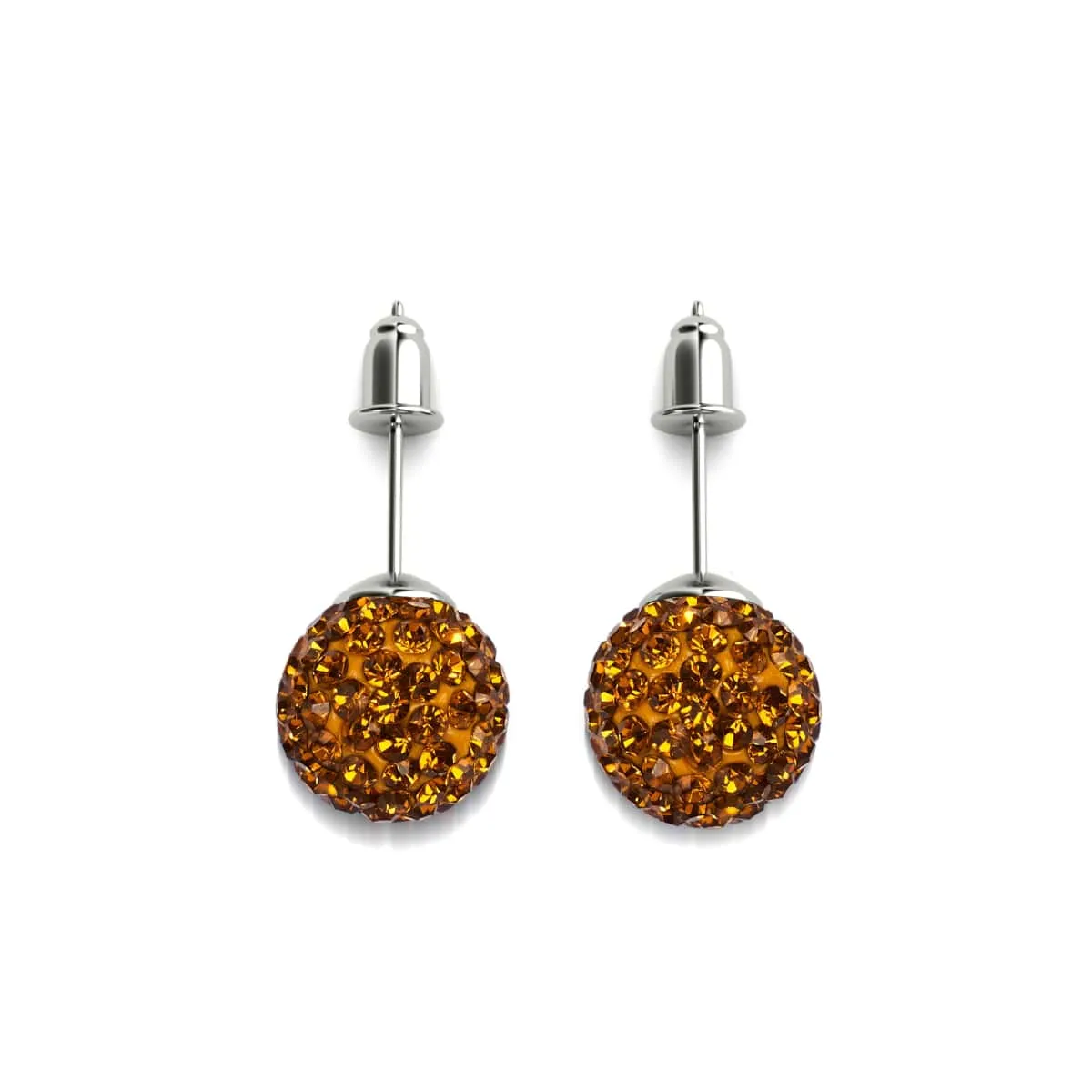 Amber Crystal | .925 Sterling Silver | Kikiballa Earrings