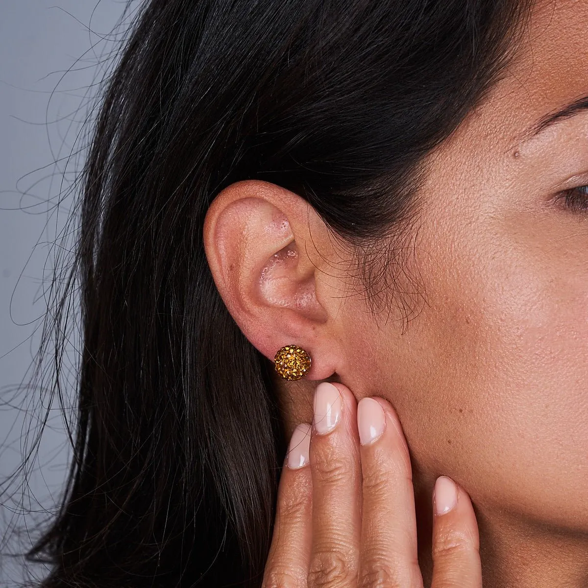 Amber Crystal | .925 Sterling Silver | Kikiballa Earrings