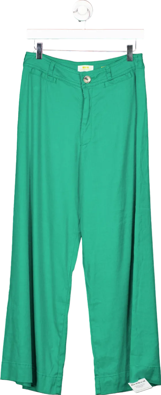 ANTHROPOLOGIE Maeve Green Wide Leg Trousers Size W30