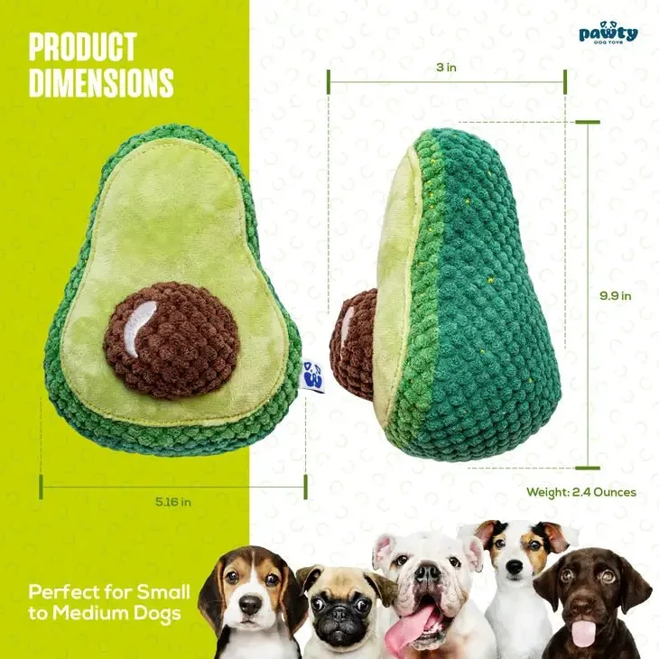 Avocado Plush Parody Plush Dog Toy