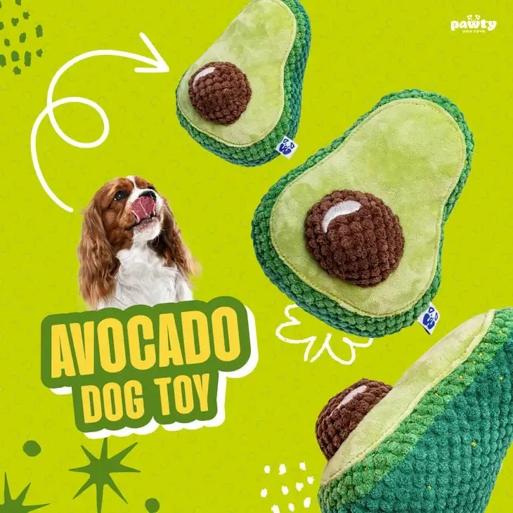 Avocado Plush Parody Plush Dog Toy