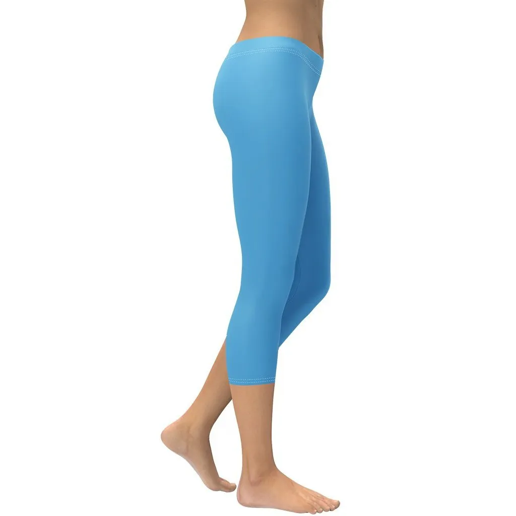 Azure Blue Capris