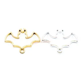 Bat Halloween Open Bezel Charm (4 pieces)