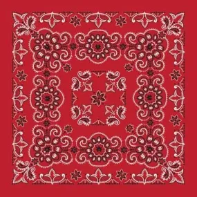 BD2507 Bandana Texas Paisley Red [27" x27"]