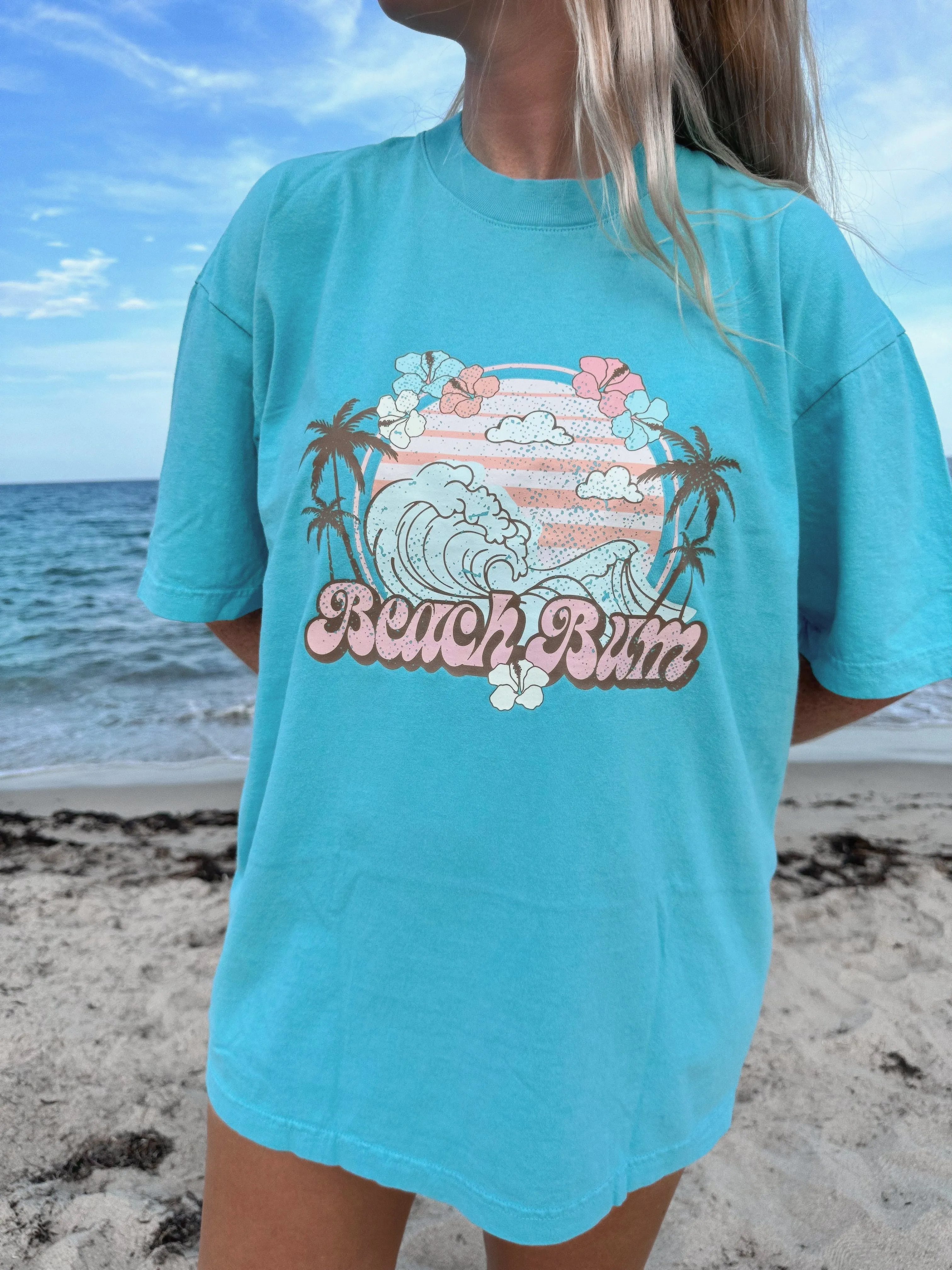 BEACH BUM WAVES TEE