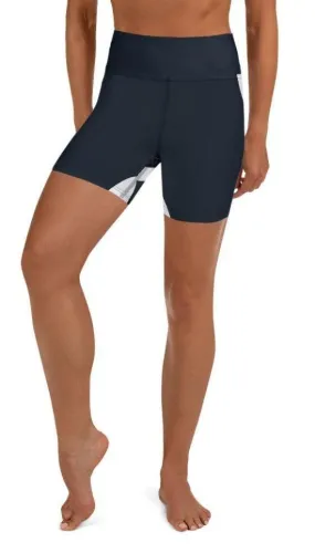 Beehive Geometric Yoga Shorts Navy Blue