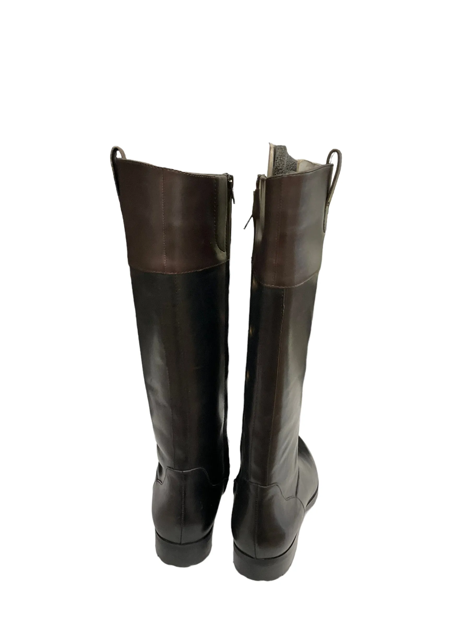 Black & Brown Boots Mid-calf Heels Ralph Lauren, Size 9