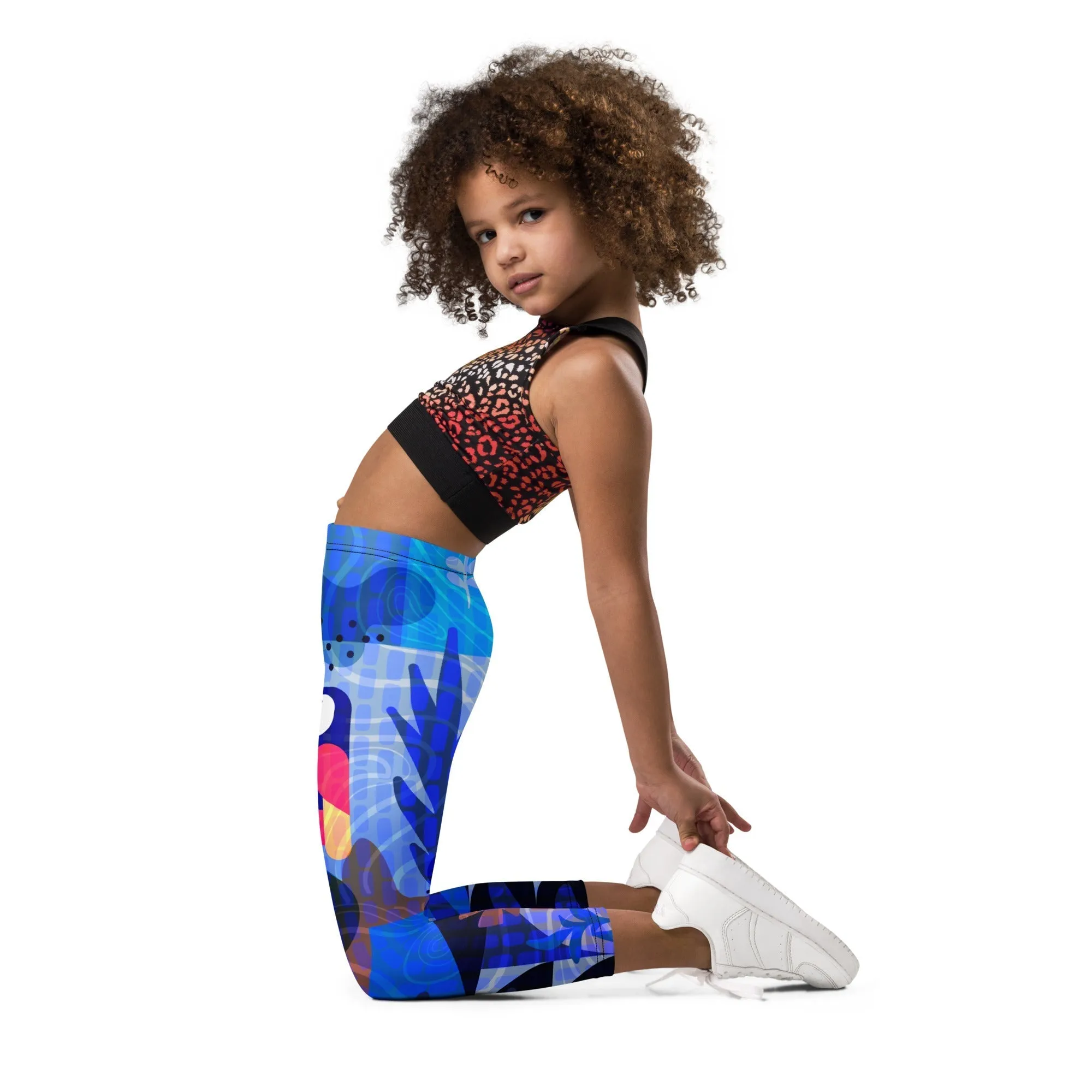 Blue Abstract Kid's Leggings