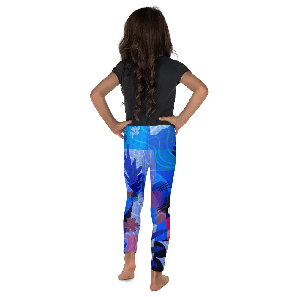 Blue Abstract Kid's Leggings