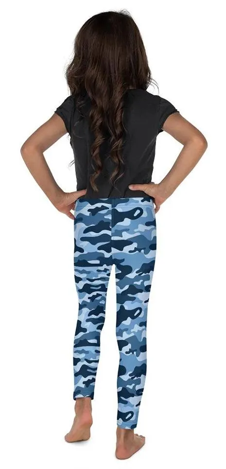 Blue Camo Kid's Leggings