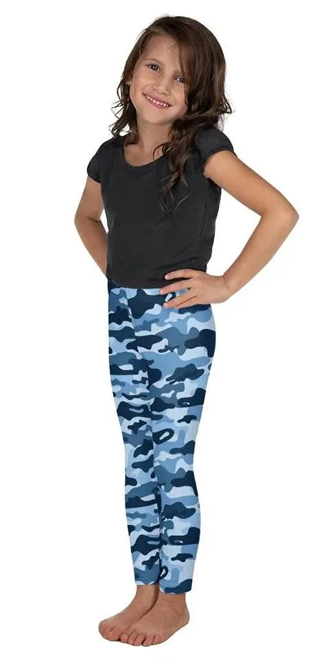 Blue Camo Kid's Leggings