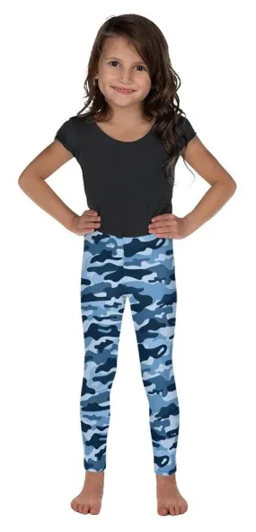 Blue Camo Kid's Leggings