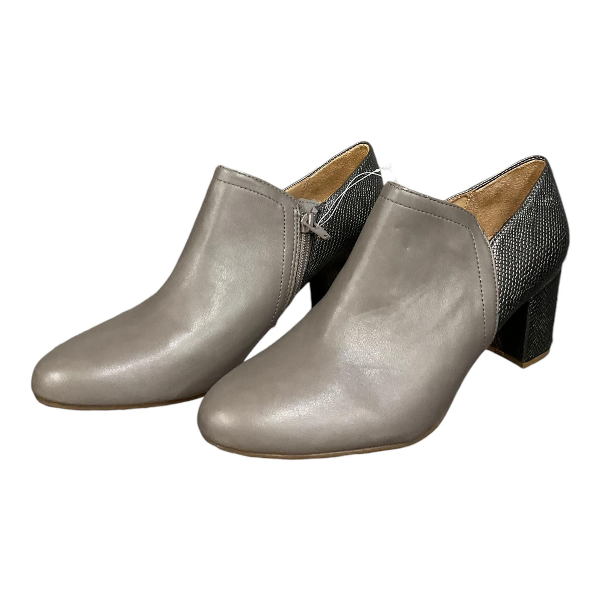 Boots Ankle Heels By Naturalizer In Taupe, Size: 9.5