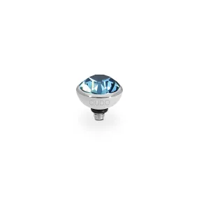 Bottone Silver and Montana Crystal Ring Gem Top, 10mm