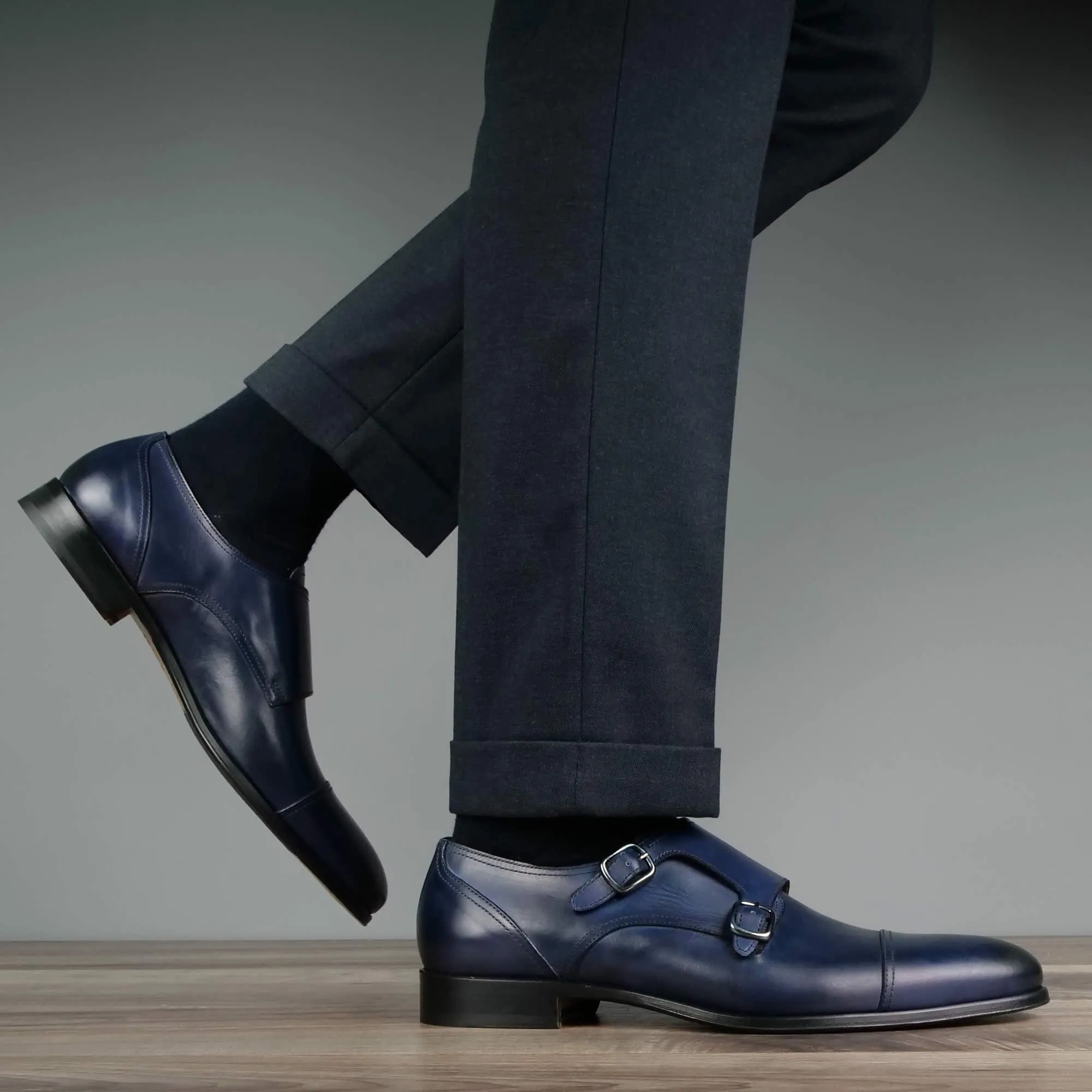 Bourne Monk Strap Blue