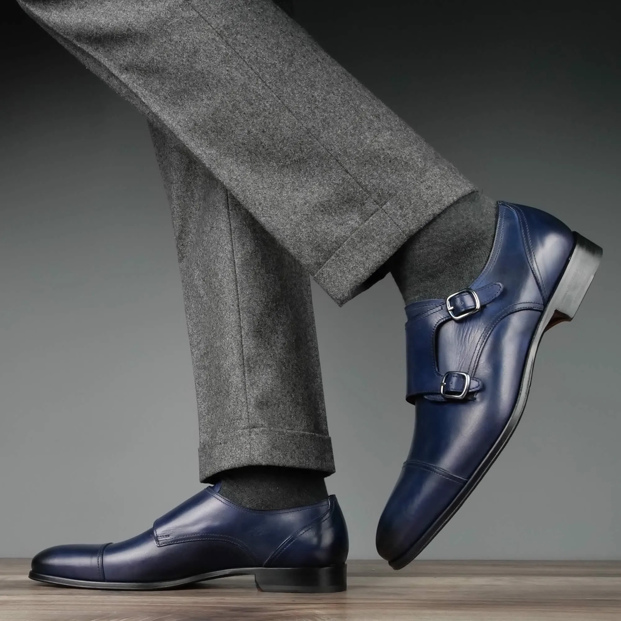 Bourne Monk Strap Blue