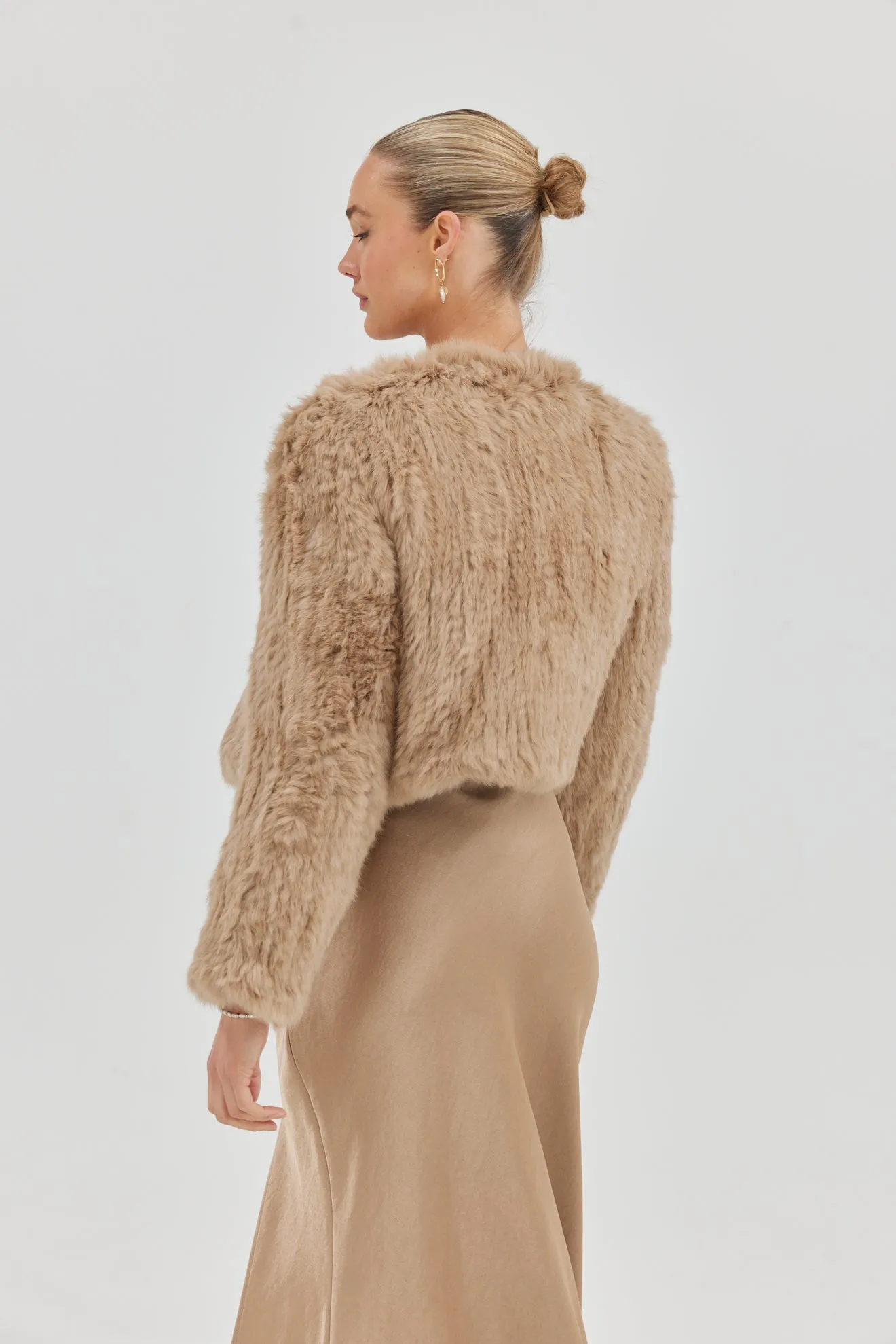 Bridal Lola Crop Jacket - Beige