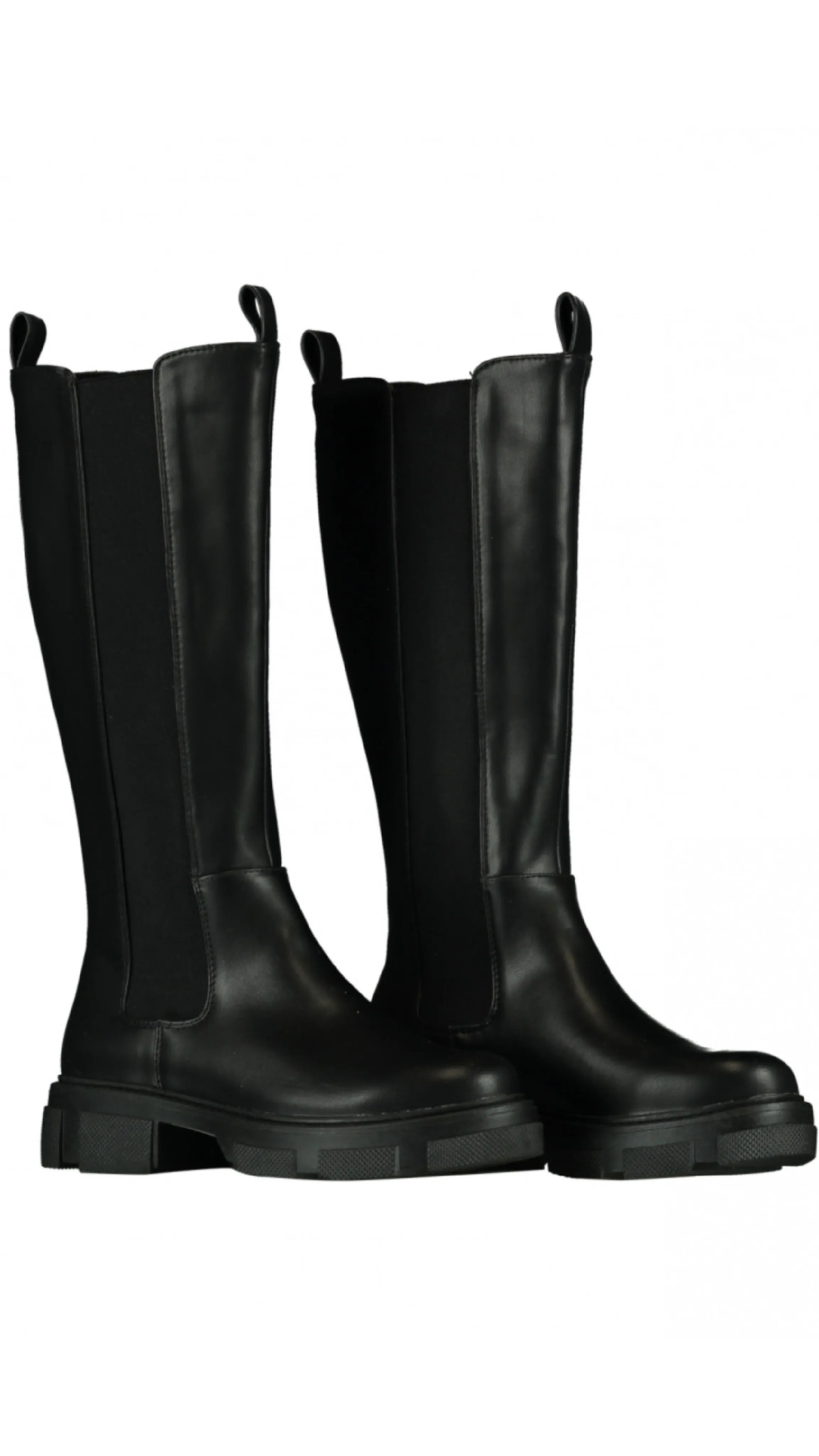 Cara Black Chunky Chelsea Boots