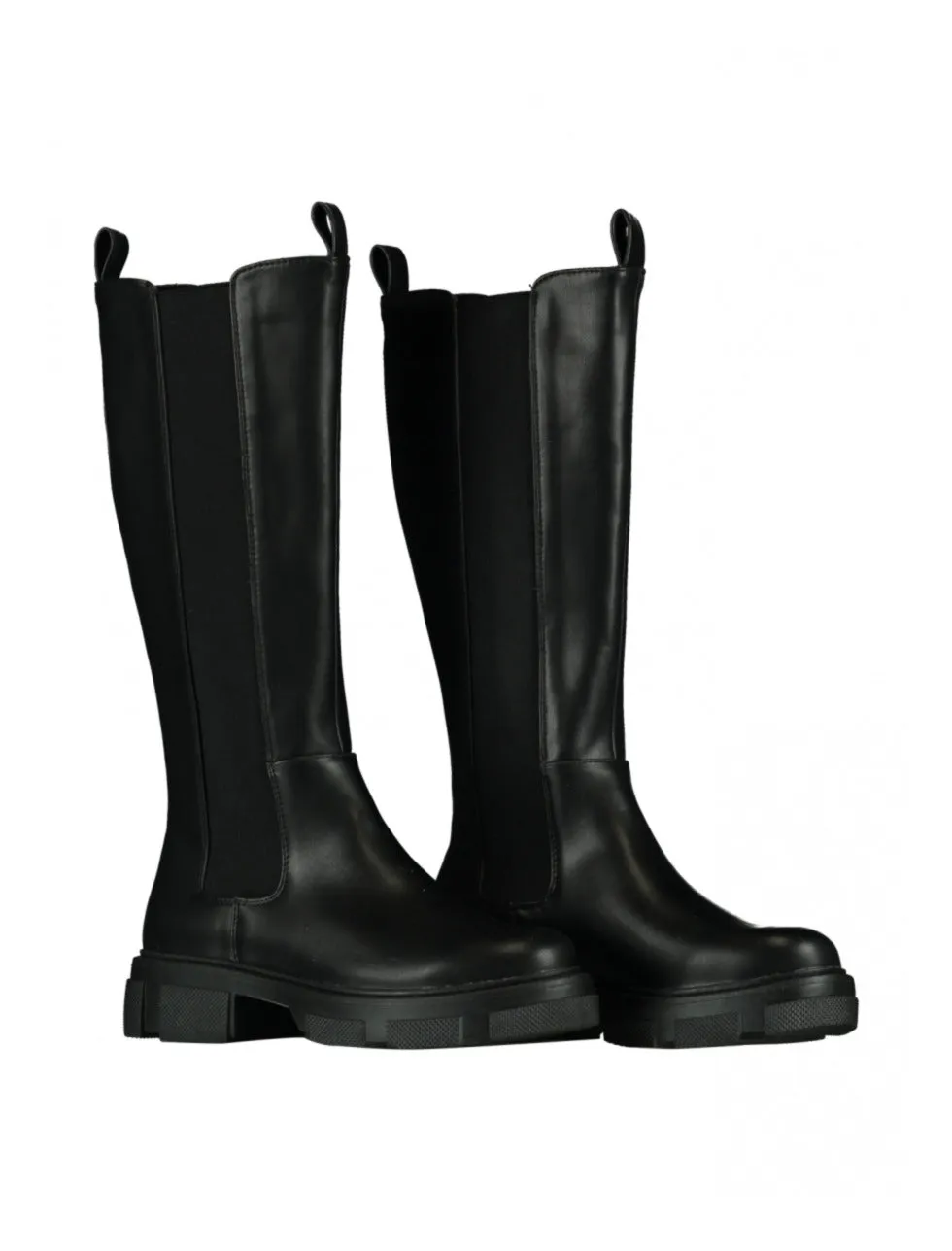 Cara Black Chunky Chelsea Boots