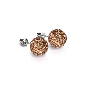 Champagne Crystal | .925 Sterling Silver | Kikiballa Earrings