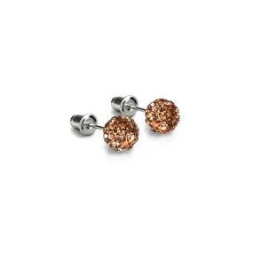 Champagne Crystal | .925 Sterling Silver | Mini Kikiballa Earrings