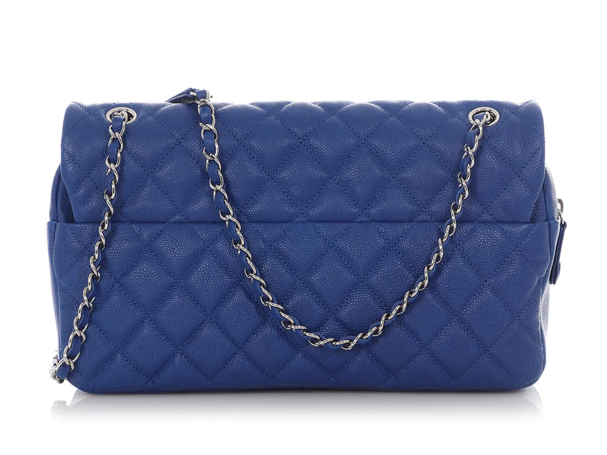 Chanel Jumbo Blue Caviar Easy Flap