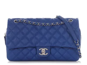 Chanel Jumbo Blue Caviar Easy Flap