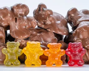 Chocolate Gummy Bear Clusters