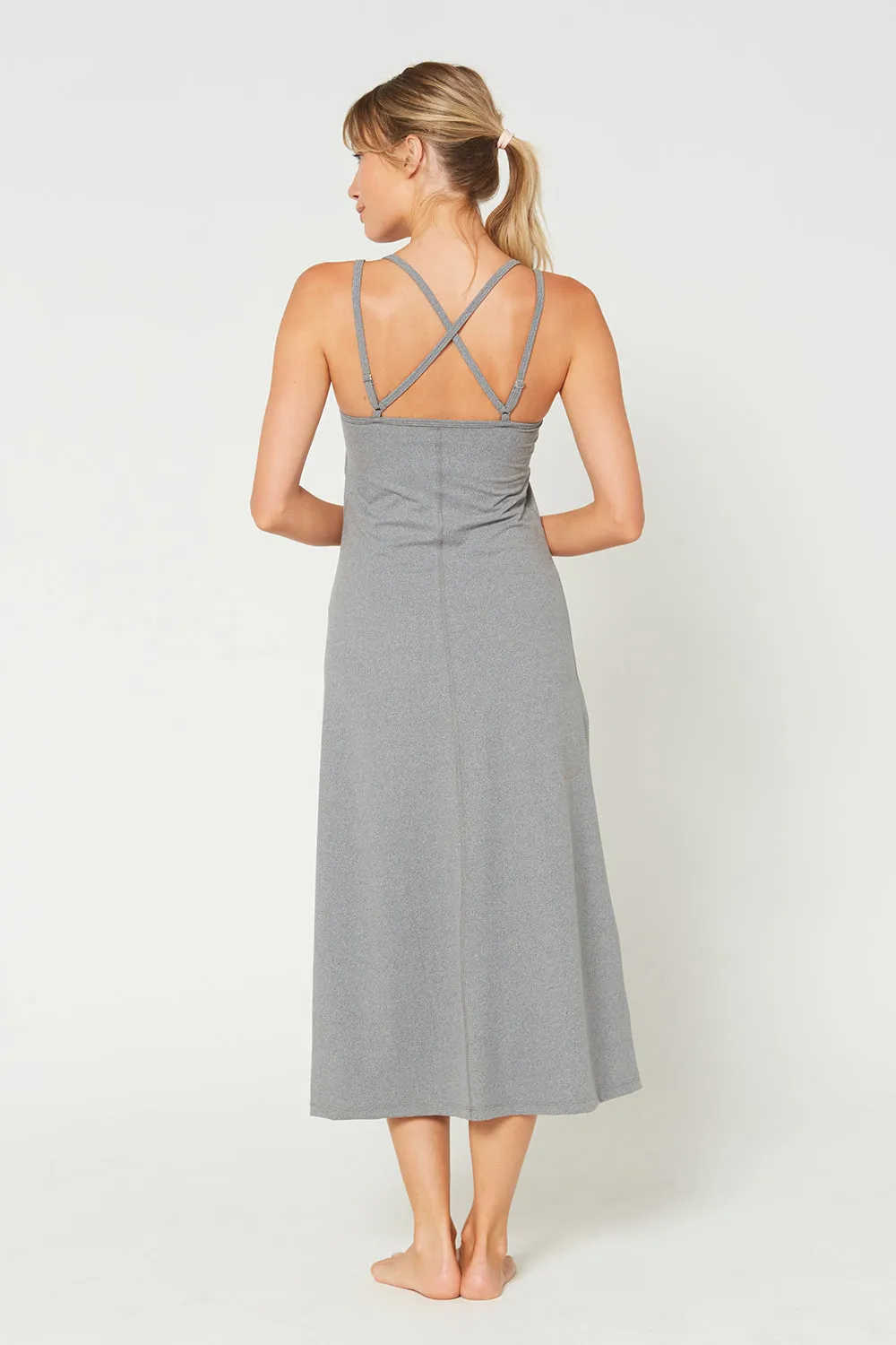 Cross Back Strap Maxi Dress