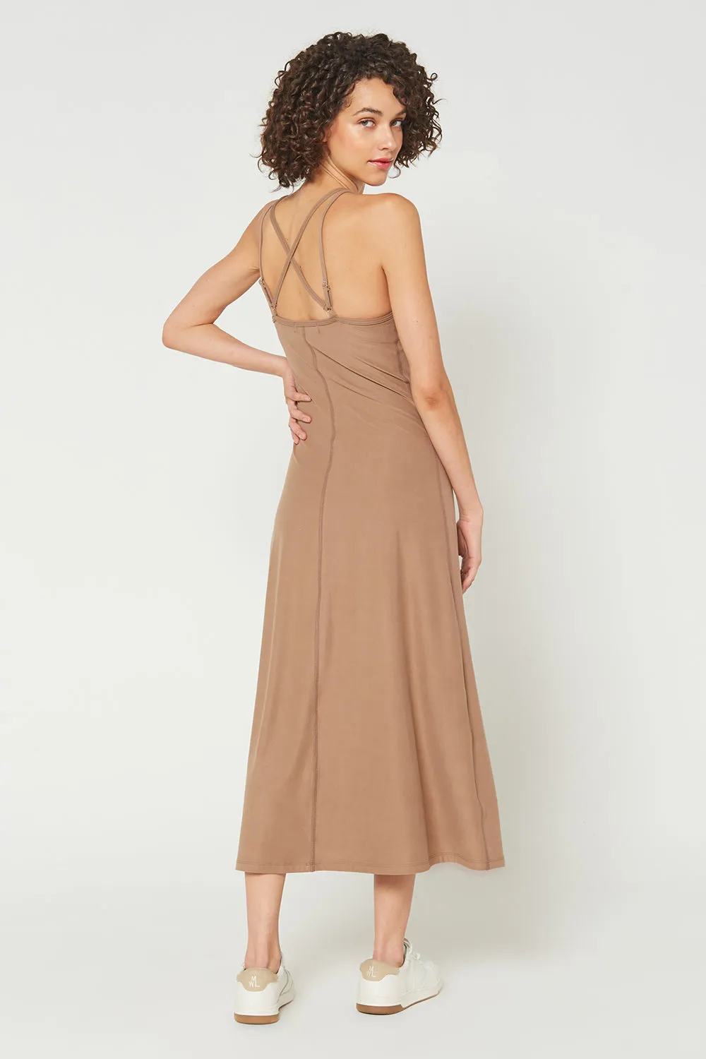 Cross Back Strap Maxi Dress