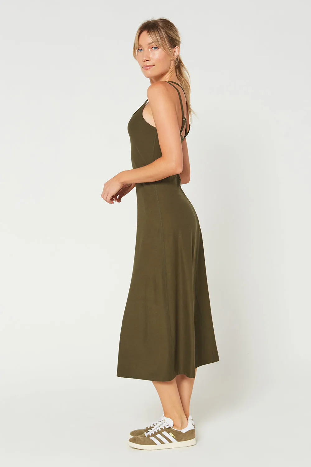 Cross Back Strap Maxi Dress