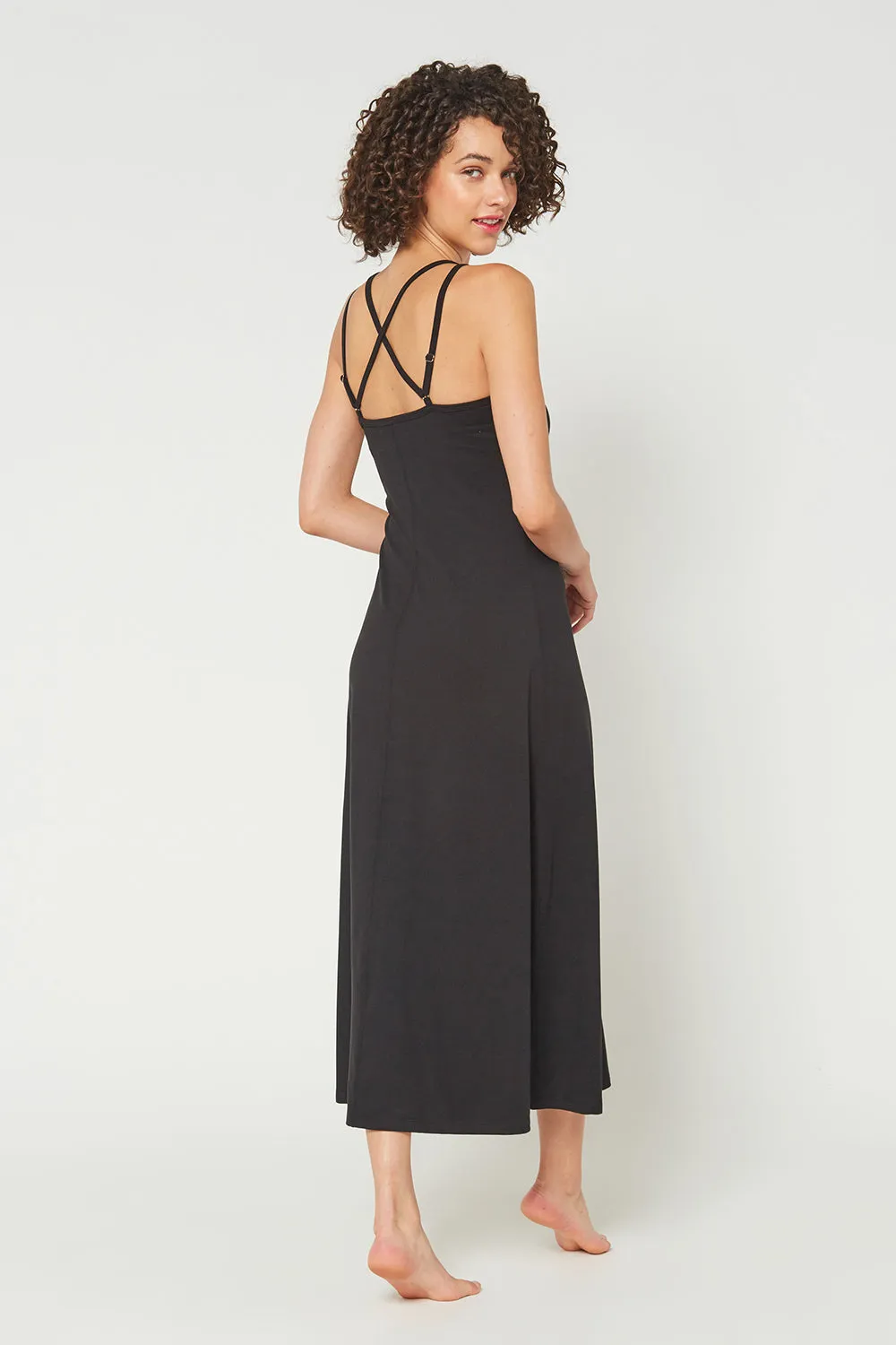 Cross Back Strap Maxi Dress