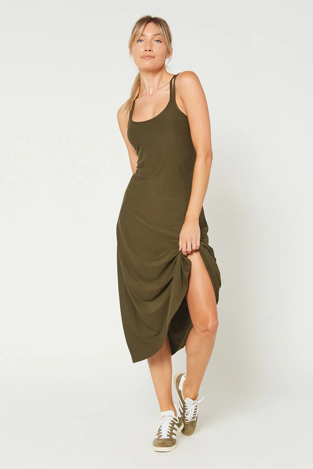 Cross Back Strap Maxi Dress