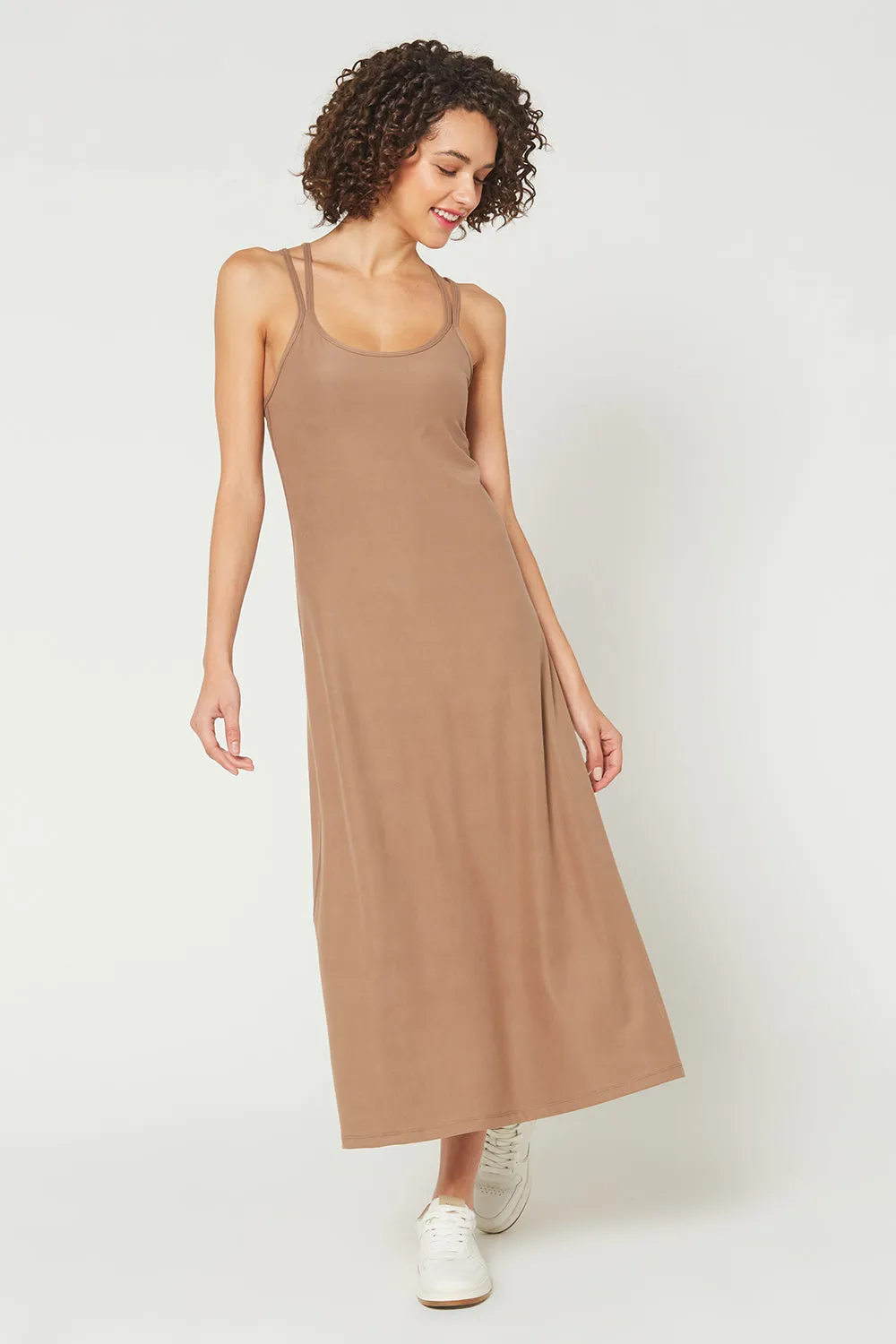 Cross Back Strap Maxi Dress