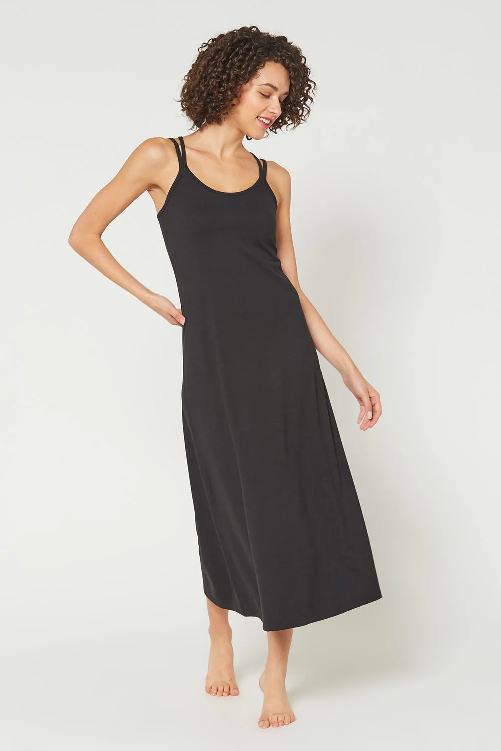 Cross Back Strap Maxi Dress