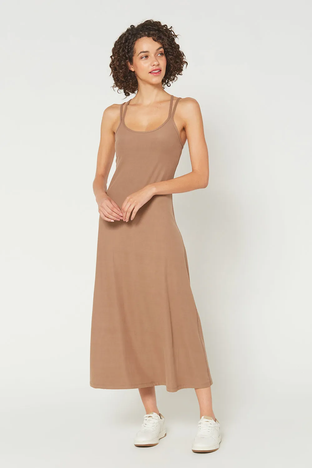 Cross Back Strap Maxi Dress