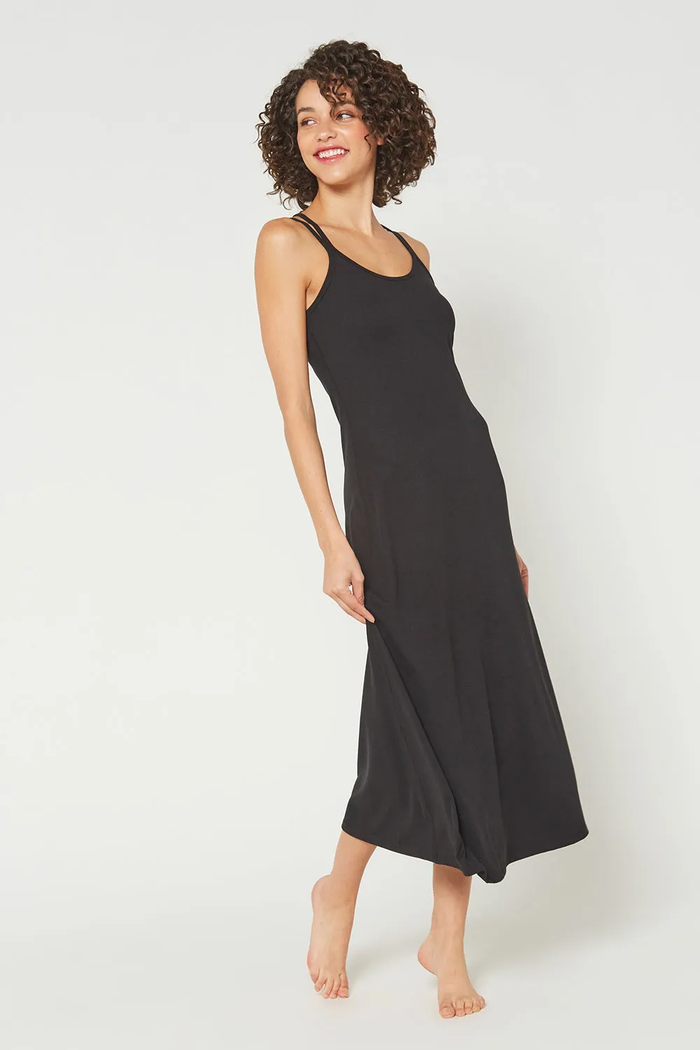 Cross Back Strap Maxi Dress