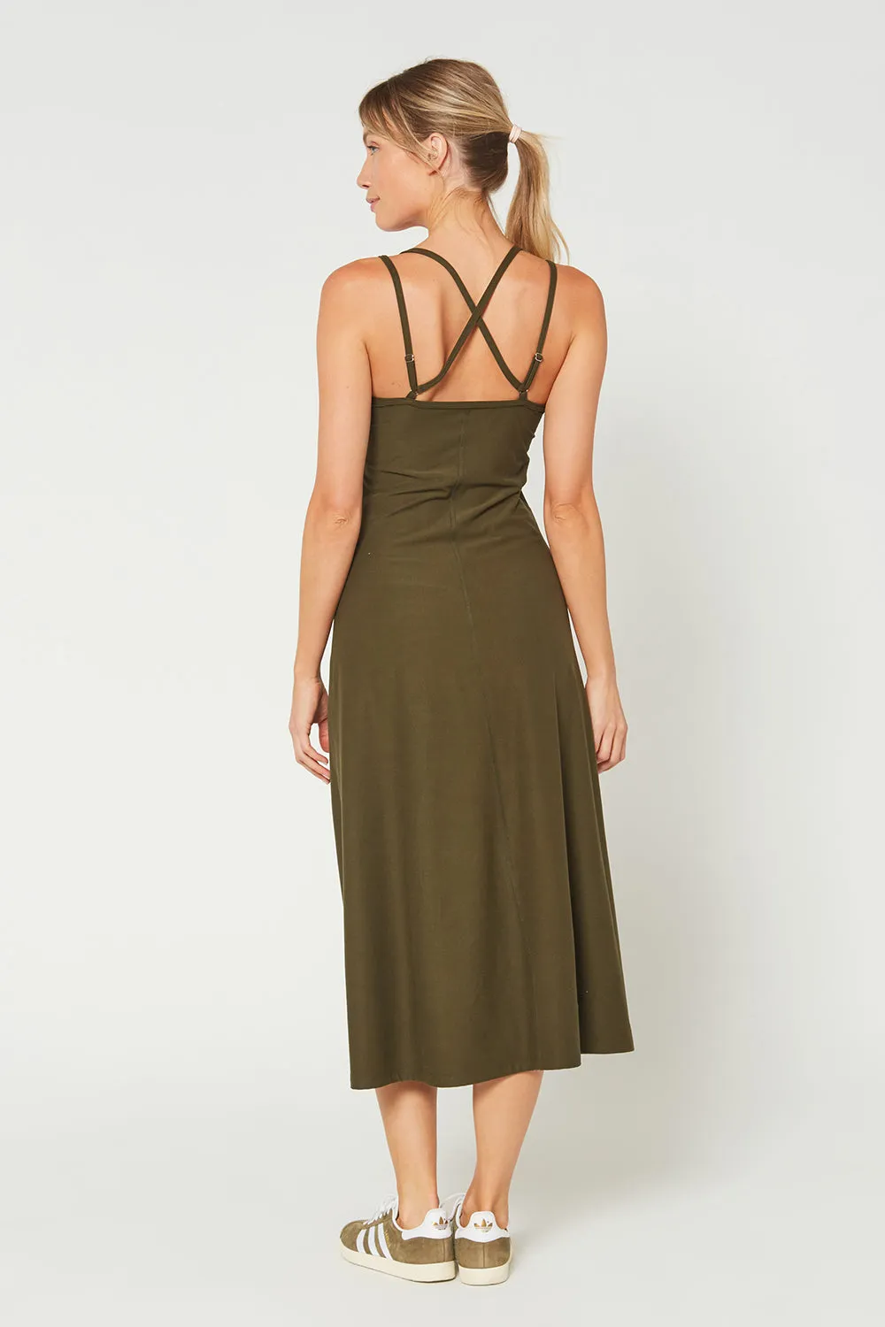 Cross Back Strap Maxi Dress