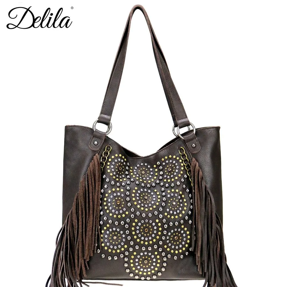 Delila 100% Genuine Leather Collection Tote