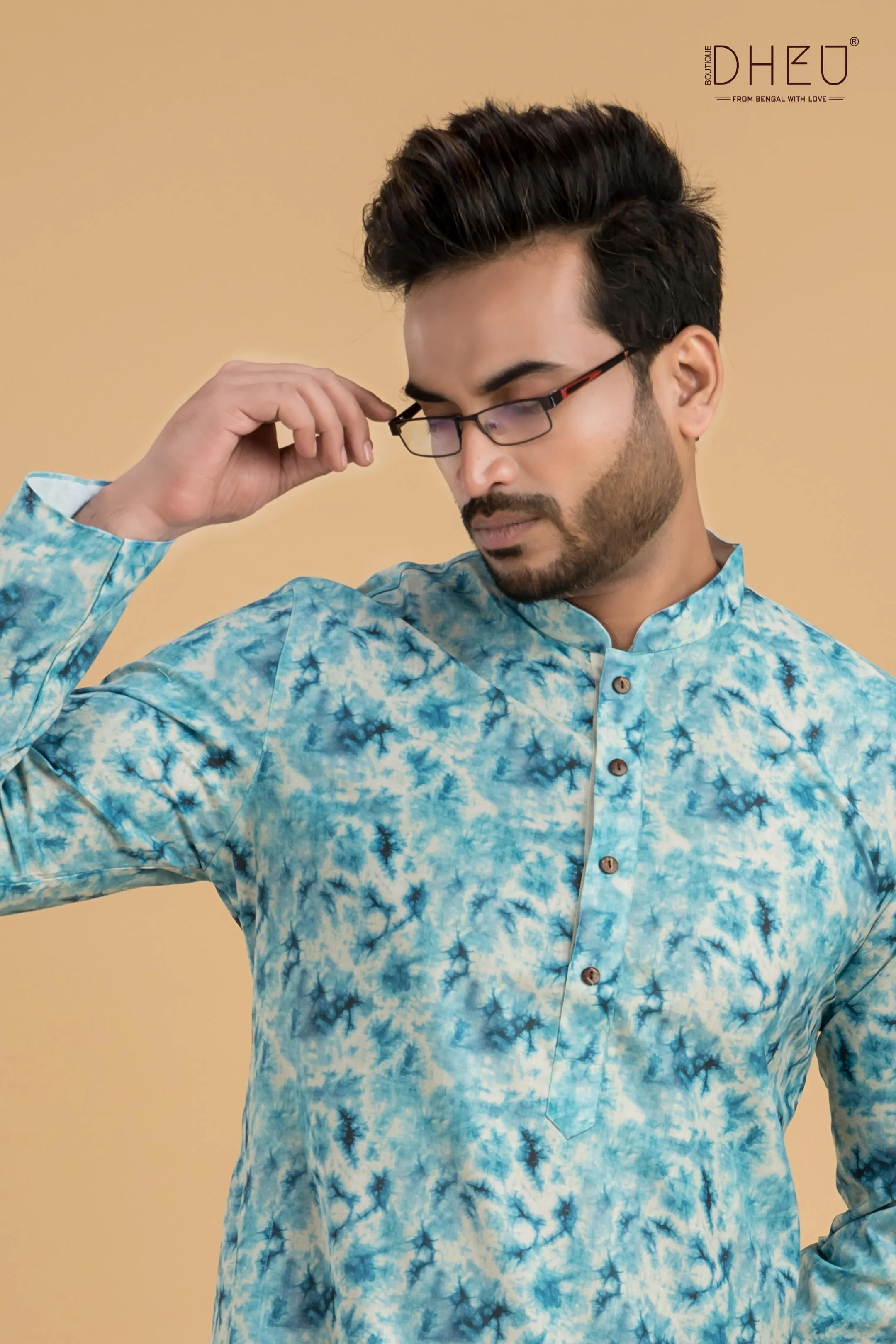 Designer Printed Cotton Kurta