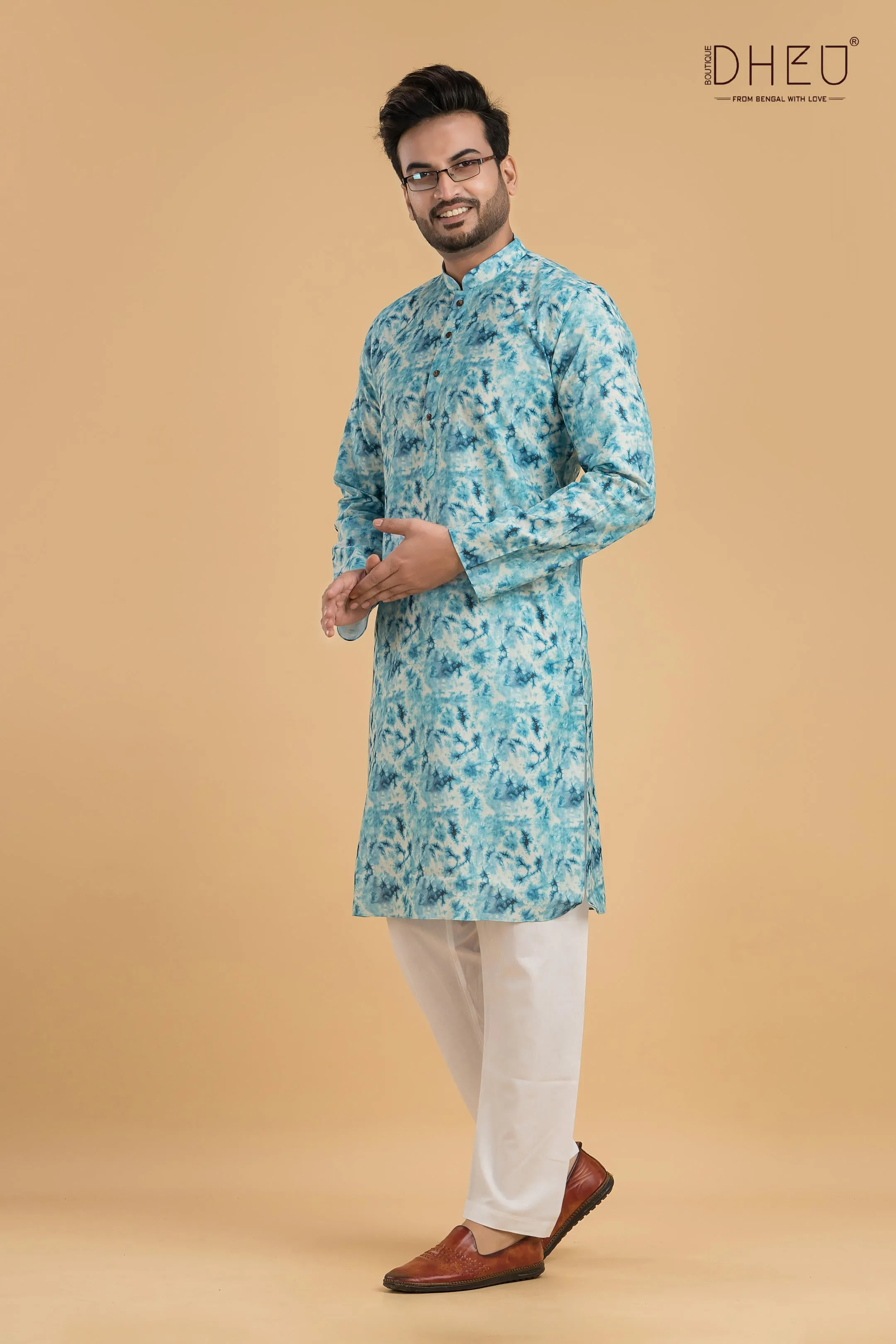 Designer Printed Cotton Kurta