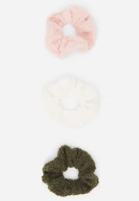 Faux Sherpa Hair Tie Set