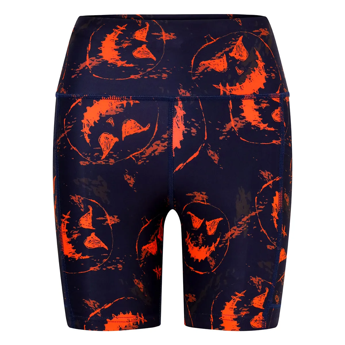 Fiendish Faces Running Shorts Halloween